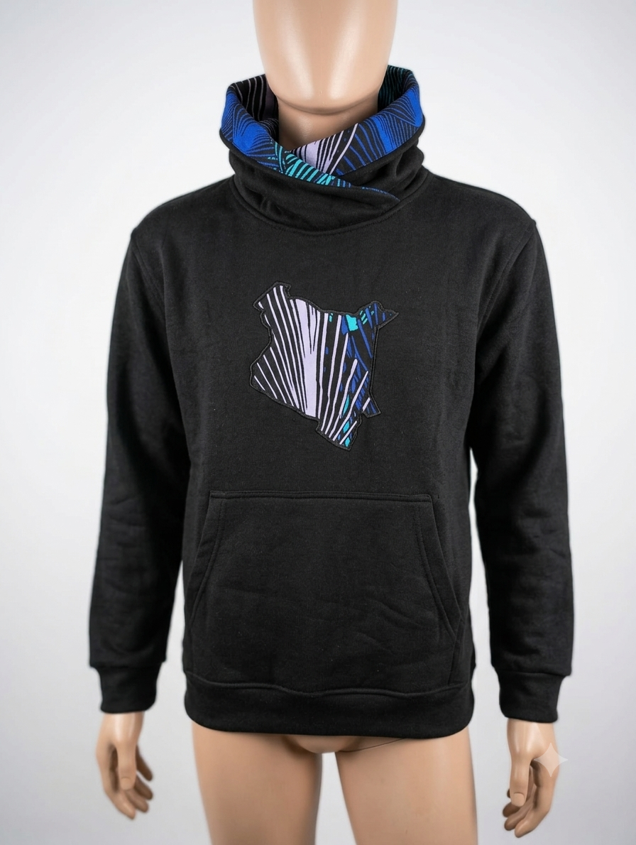 Kenya Hoodie Forest Green Gold Edition – angled view