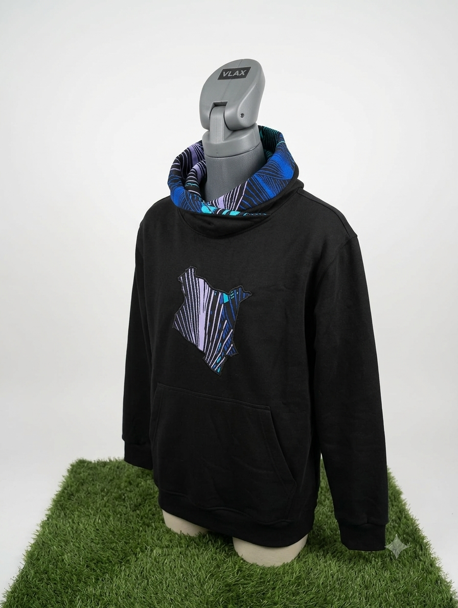 Kenya Hoodie Forest Green Gold Edition – front view