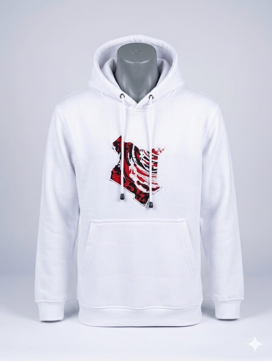 Kenya Map Tiger Hoodie — White