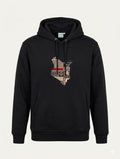 Kenya Map Vitenge Patchwork Hoodie — Black