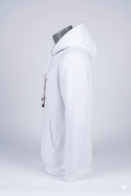 White Kenya Map Tiger Hoodie — side view